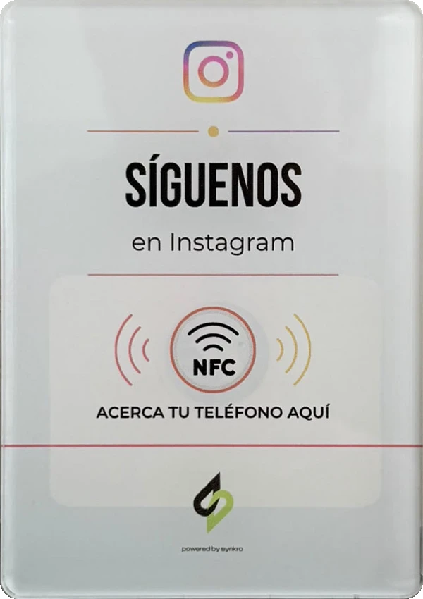 Placa acrílica SYNKRO de Instagram