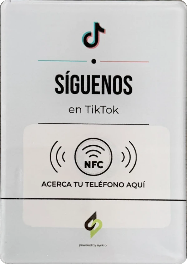Placa acrílica SYNKRO de TikTok