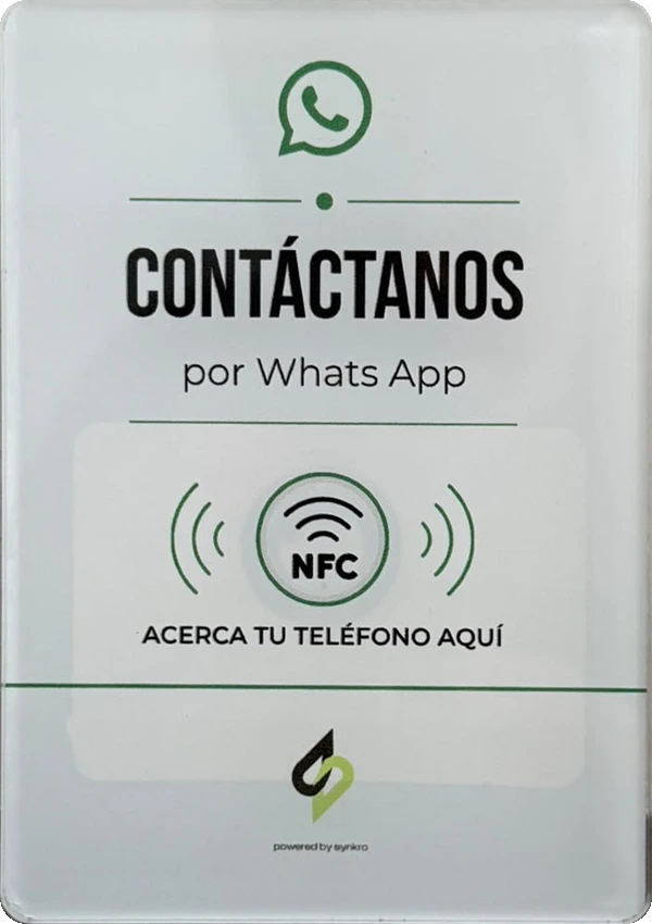 Placa acrílica SYNKRO de WhatsApp